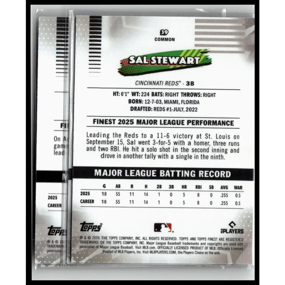 2026 Finest Drew Gilbert Common Base Rookie RC Giants